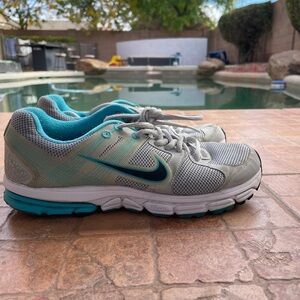 Nike Gray and Teal Athletic Shoes
